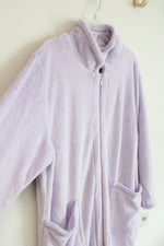 NEW Barbizon Lavender Zip Up Soft Robe | XL