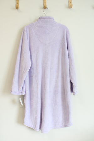 NEW Barbizon Lavender Zip Up Soft Robe | XL