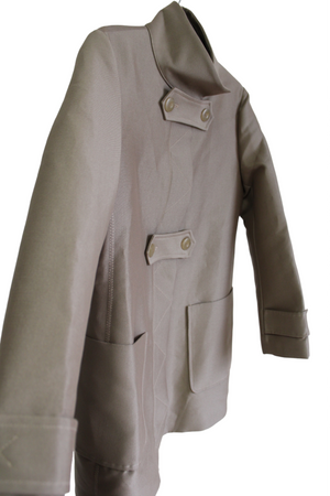 NEW Etienne Aigner Tan Trench Khaki Wool Coat | 6