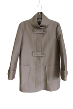 NEW Etienne Aigner Tan Trench Khaki Wool Coat | 6