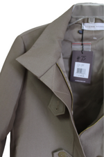 NEW Etienne Aigner Tan Trench Khaki Wool Coat | 6