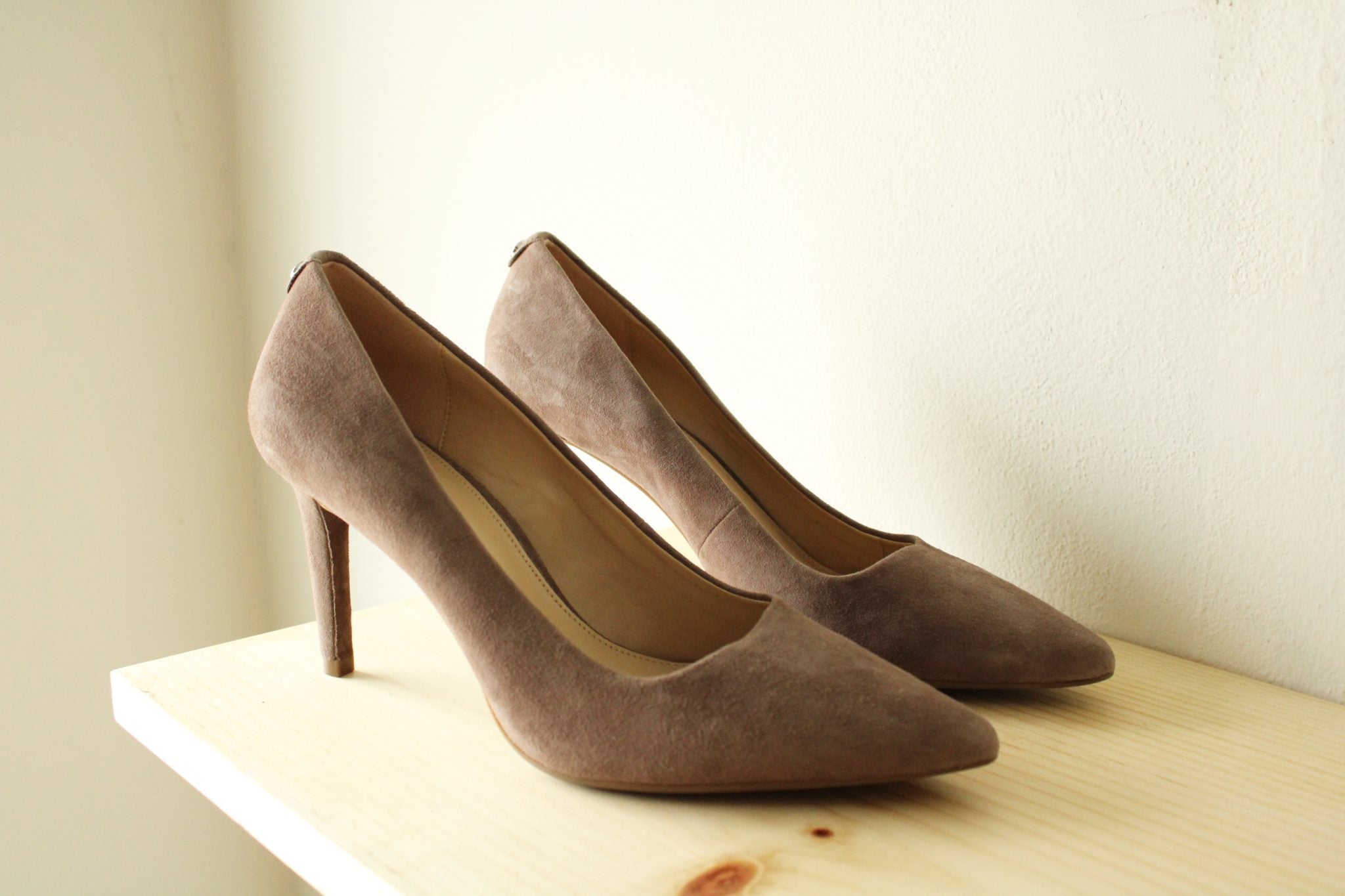 Michael Kors Taupe Suede Pointed Toe Heels | Size 8