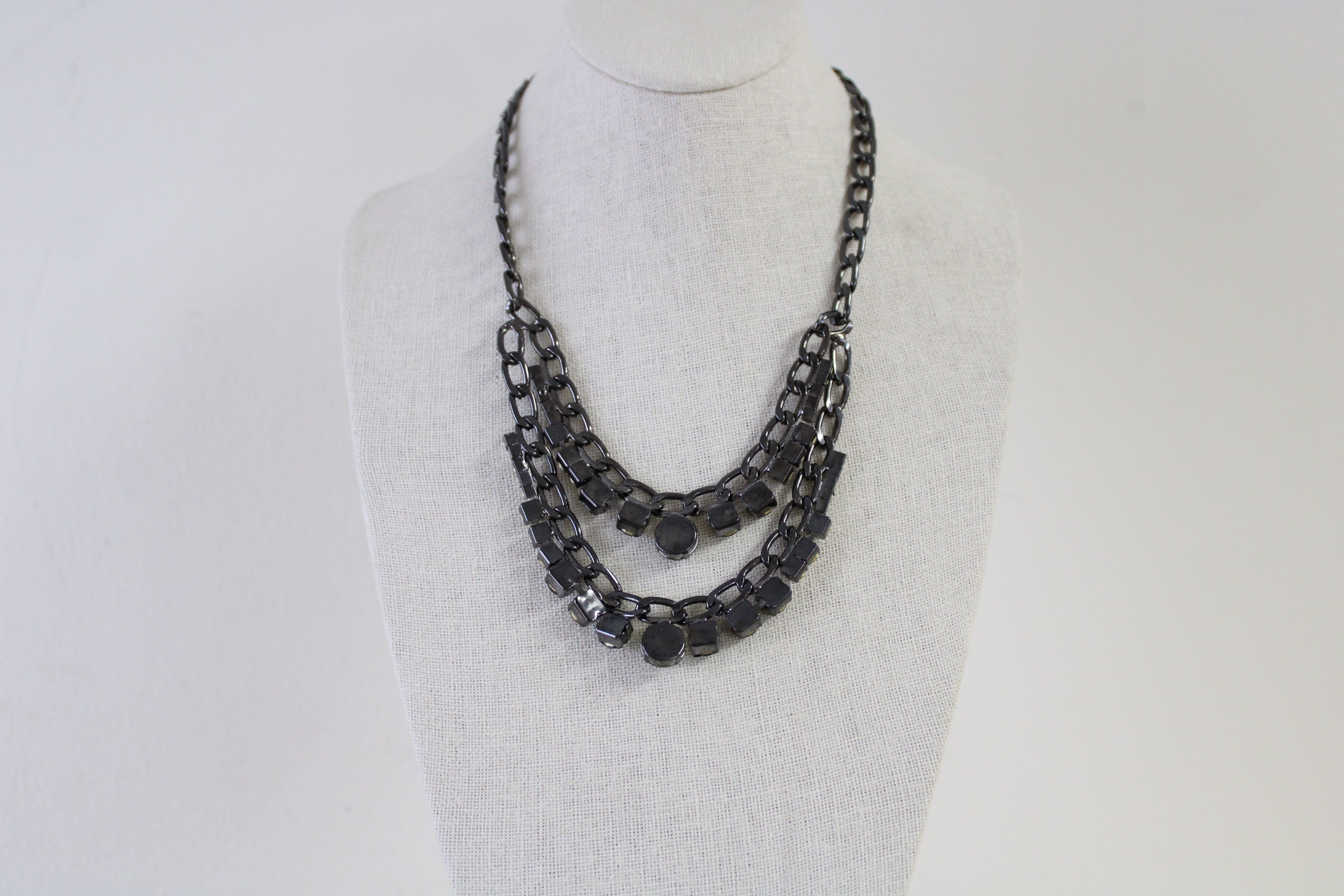 Kristine Accessories Carson Black Metal Necklace