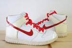 Nike Dunk High Top 6.0 Rare Style White Cream Red Sneakers | Men's Size 10