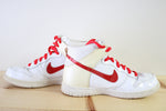 Nike Dunk High Top 6.0 Rare Style White Cream Red Sneakers | Men's Size 10