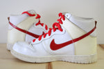 Nike Dunk High Top 6.0 Rare Style White Cream Red Sneakers | Men's Size 10