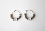 925 Sterling Silver Beaded Hoops