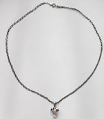 Dolphin Pearl Sterling Silver Braided Chain Necklace