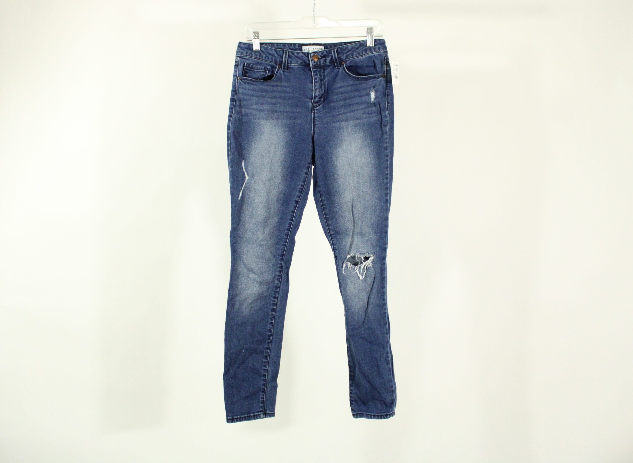 NEW Sonoma Mid Rise Skinny Jeans Womens Plus Size 24W Dark Blue Distressed  