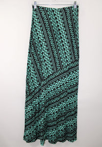 Matty M. Blue Aztec Maxi Skirt | XS