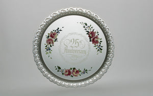 Nashco Products Hand Painted 25th Anniversary Tray 15"