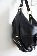 Michael Kors Fulton Large Black Leather Shoulder Bag