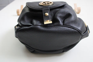 Michael Kors Fulton Large Black Leather Shoulder Bag