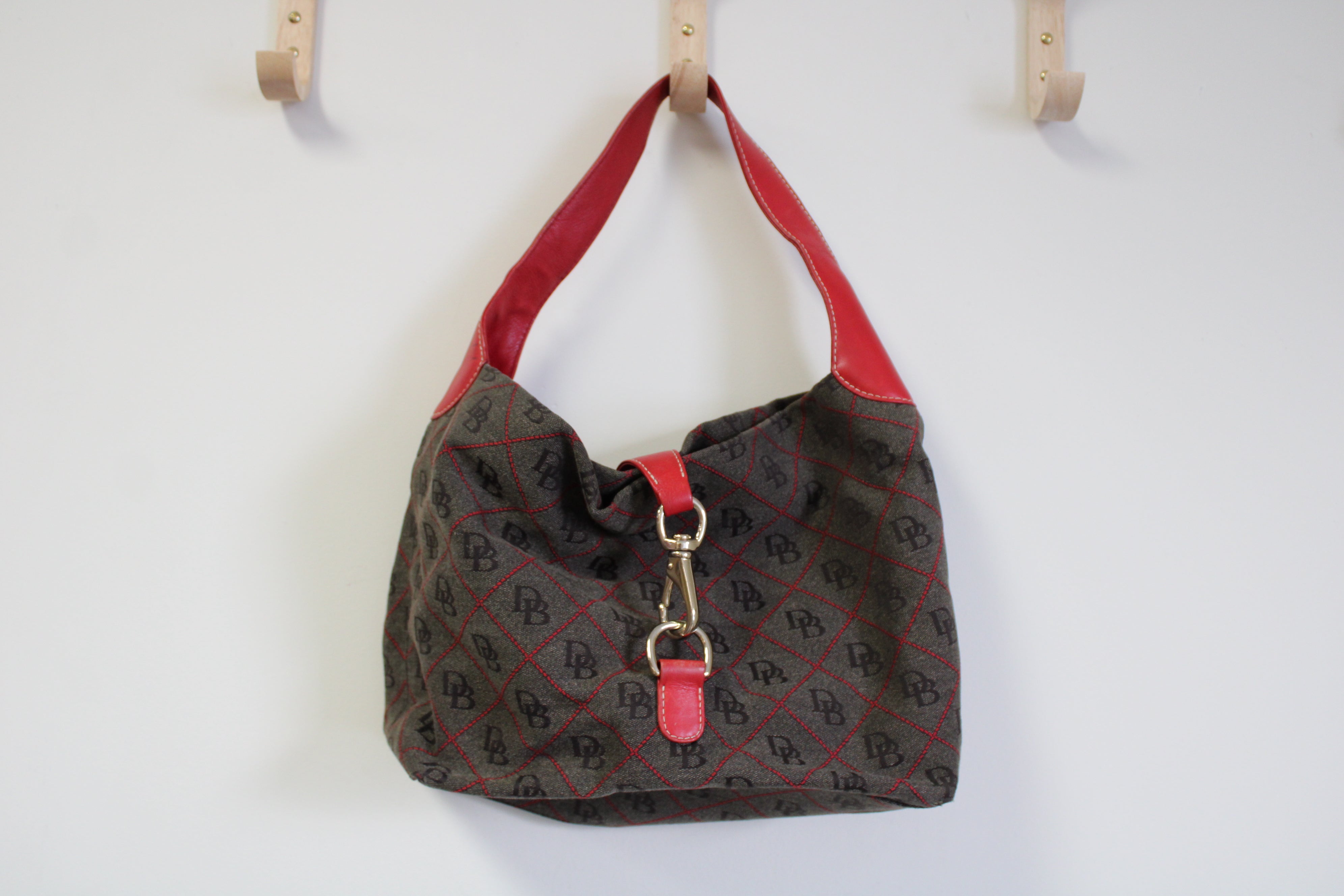 Dooney & Bourke Red Accent Clasp Bag