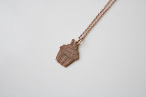 925 Rose Gold Cupcake Necklace