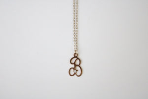 1/20 14KT B Initial Necklace