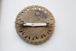 Made In Bethlehem Wooden Medallion Carved Pin