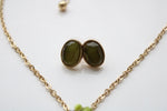 KC Green & Gold Earring & Necklace Set