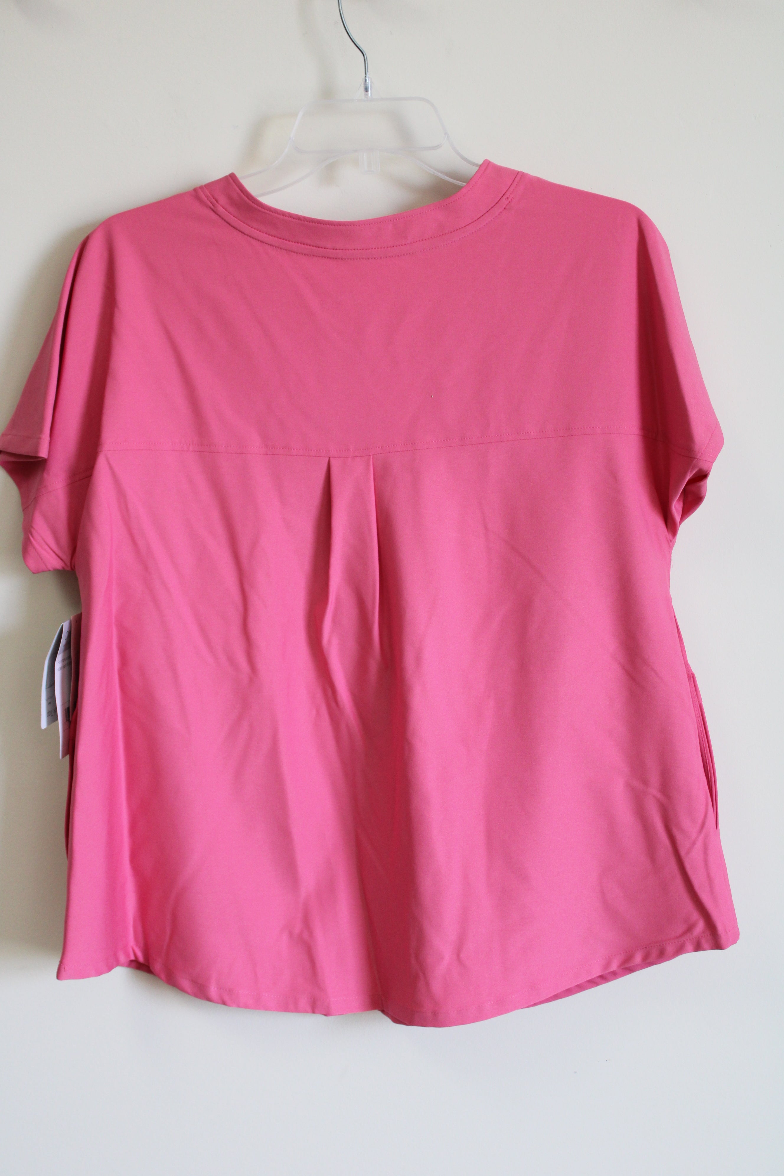ClimateRight by Cuddl Duds Women's Scrub Top PINK SZ XL New w/Tags