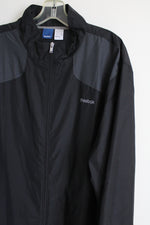 Reebok Black Windbreaker Jacket | XL