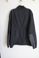 Reebok Black Windbreaker Jacket | XL