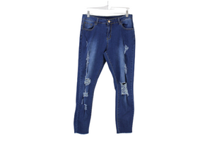 Distressed Mid Wash Jeggings | 12