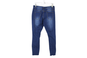 Distressed Mid Wash Jeggings | 12