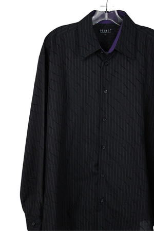 Pronti Black Button Down Shirt | L