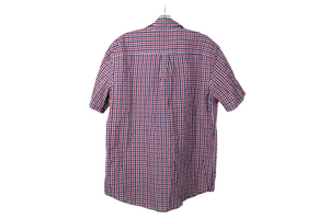 Chaps Easy Care Blue Red Plaid Shirt | L