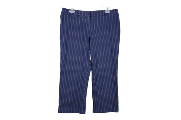 New York & Company Womens Stretch Blue Capris Pants Size 10