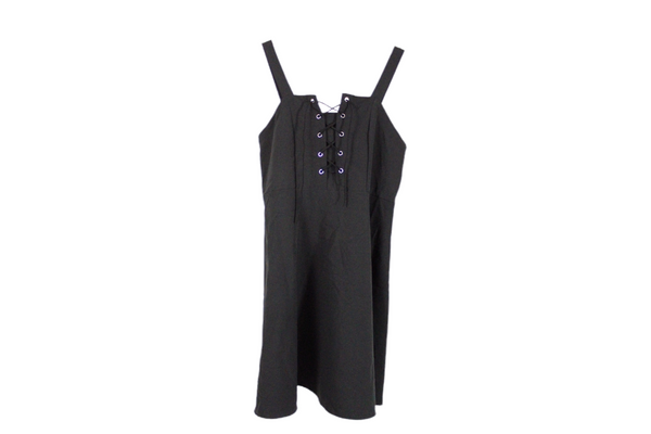 Black Lace Up Dress | L – Jubilee Thrift