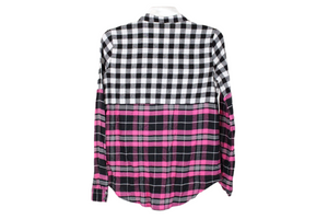 Weissman Black Pink Plaid Shirt | 14/16