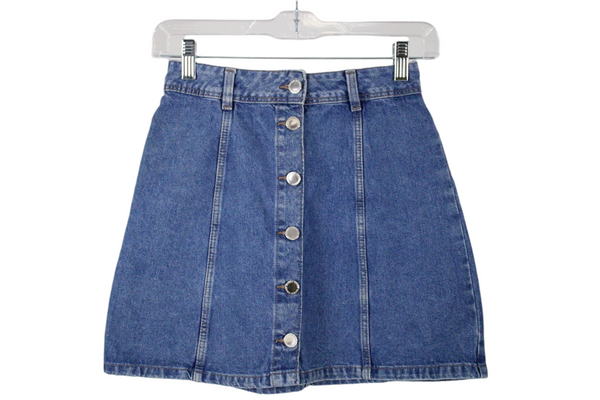 Plus Zip Up Flared Denim Skirt | SHEIN