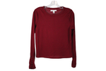 Eye Candy Red Rib Long Sleeved Top | L