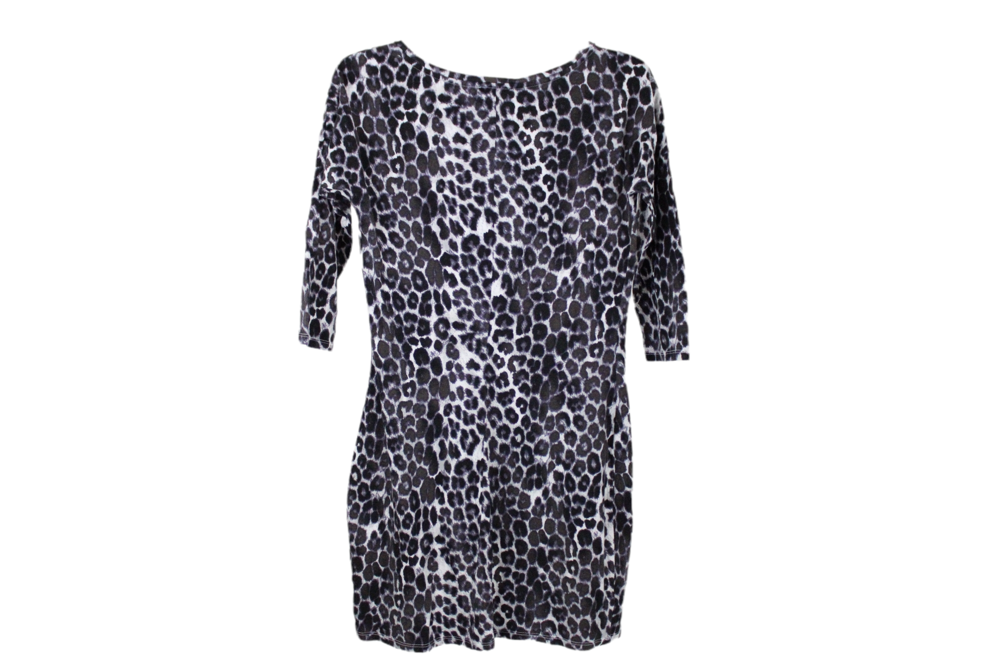 White cheetah 2024 print dress