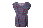 Scout Blue Floral Babydoll Blouse | S