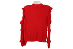 Express Red Knit Cold Shoulder Sweater | XS