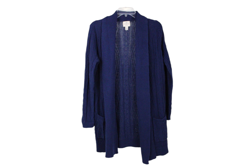 St. John's Bay Blue Knit Cardigan | M