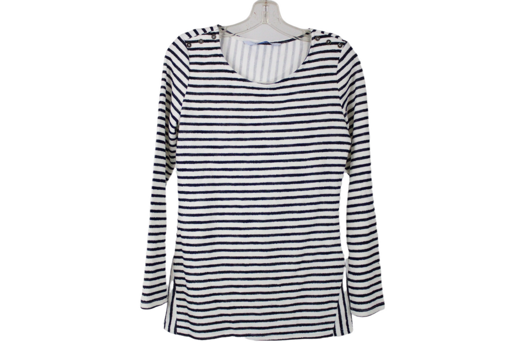 Elsie & Zoey Terry Cloth Striped Top | S/M