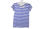 J.Crew Blue Striped Cotton Tee | XXS