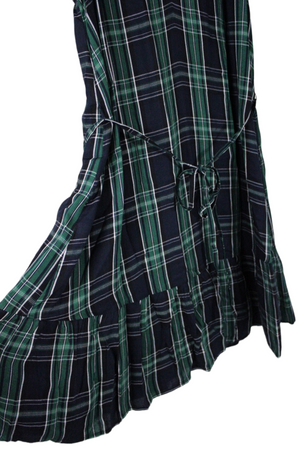 LOFT Blue Green Plaid Dress 0 Petite Jubilee Thrift