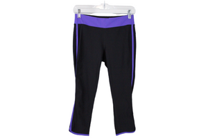 Xersion Black Purple Capri Fitted Legging | S