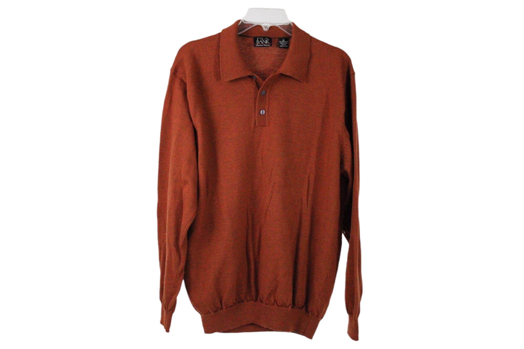 Jos. A. Bank Merino Wool Orange Knit Sweater | XL