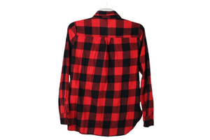 Old Navy Red Plaid Classic Shirt | S