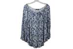 Max Jeans Blue Floral Off-The-Shoulder Top | S