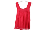 Women's Red Embroidered Top | M