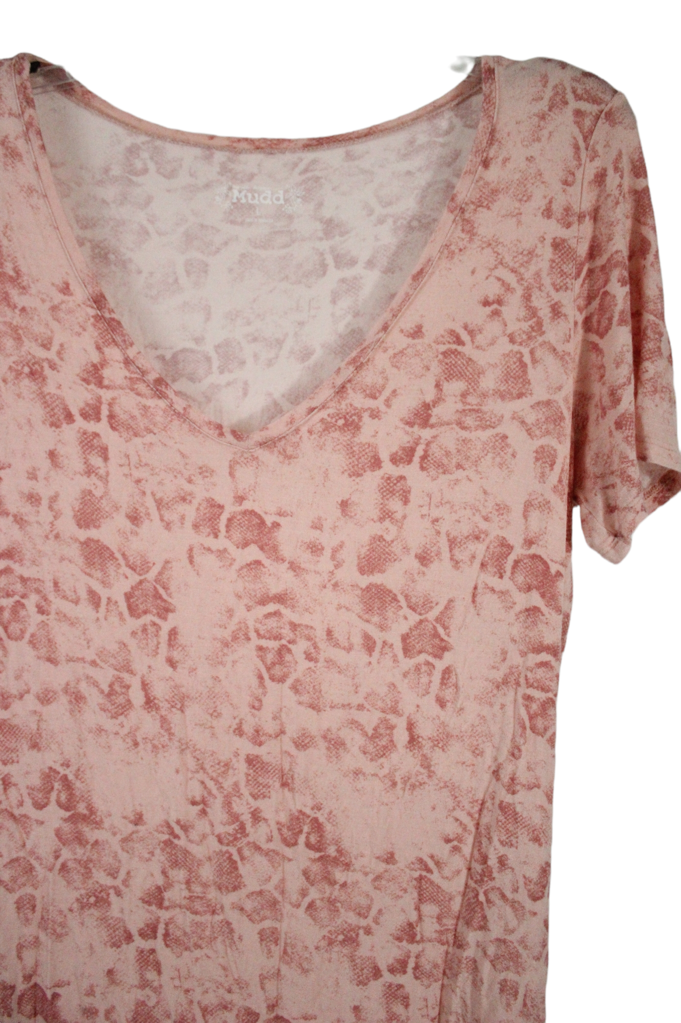 Mudd Pink Snakeskin Tee | L