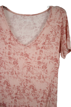 Mudd Pink Snakeskin Tee | L