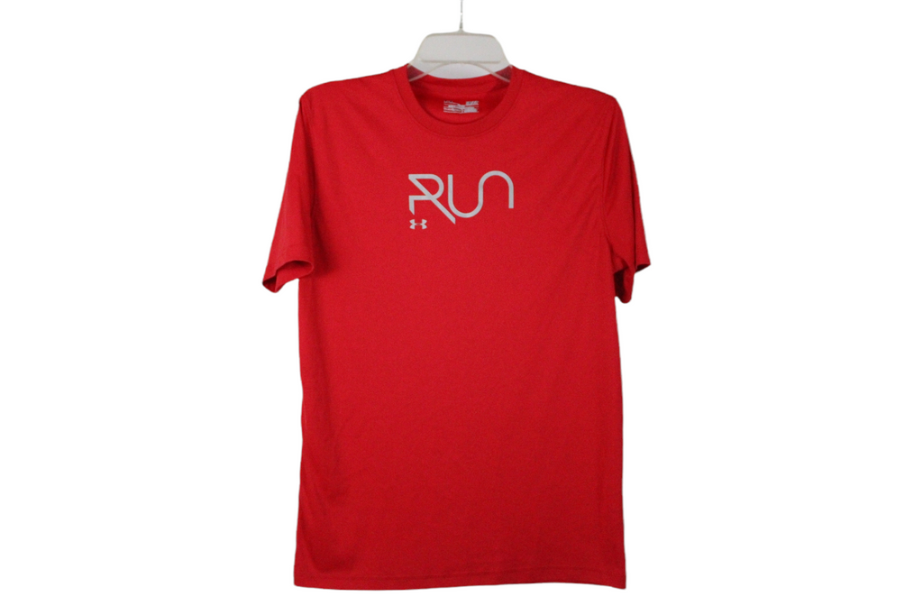 Under Armour Run Fitted HeatGear Red Shirt | S