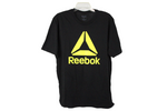 Reebok Black Yellow Logo Tee | L